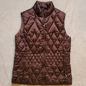 Women's Chocolate Brown Quilted Down Vest